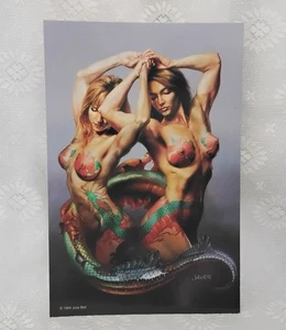 Póster brillante de sirena Julie Bell 1994 arte de fantasía 9"x6" - Imagen 1 de 4