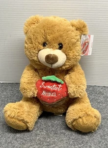 Way To Celebrate Strawberry Scented Bear 12" Plush Stuffed Animal with Tag - Picture 1 of 4