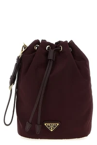 PRADA Burgundy Re-Nylon Bucket Bag New And Authentic - Picture 1 of 3