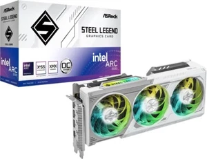 Tarjeta de gráficos ASRock Intel ARC B580 Steel Legend 12 GB GDDR6 blanca - Imagen 1 de 7