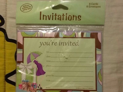 NIP Parenthood Baby Shower Invitation 8ct. Modern Mommy Fill In Style Envelopes - Image 1 of 3