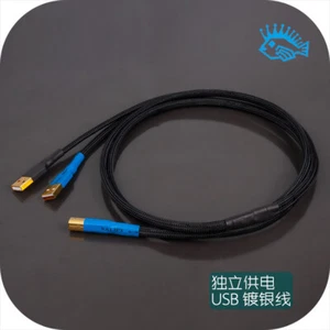 Cable de alimentación independiente USB 2.0 Doble puerto A a puerto B Cable blindado de teflón - Imagen 1 de 4