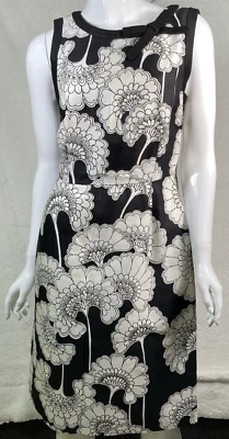 Vestido de Coquetel Florence Broadhurst para Kate Spade New York Preto Floral, Tamanho 6 - Imagem 1 de 4