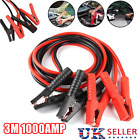 HEAVY DUTY 3M 1000AMP JUMP LEADS CAR VAN BATTERY STARTER BOOSTER CABLES JUMPER
