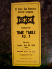Frisco Railroad 1979 Employee Timetable No 4 St Louis San Fransisco LOOK