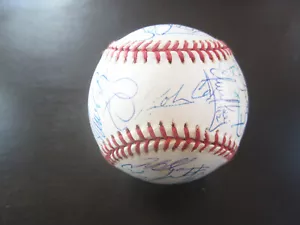 1996 Atlanta Braves Team Signed Baseball JSA Bobby Cox Tom Glavine Chipper Jones - Picture 1 of 12