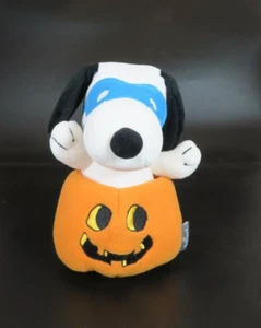 HALLMARK Snoopy with Blue Mask in Pumpkin Halloween Stuffed Plush Toy - Picture 1 of 9