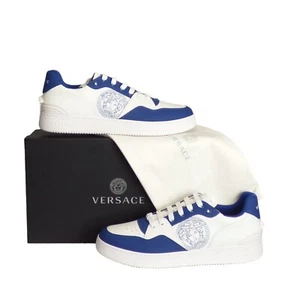 Versace-2023 Sneaker weiß & blau Vitello Neu mit Etikett, Größe 42 - Bild 1 von 7