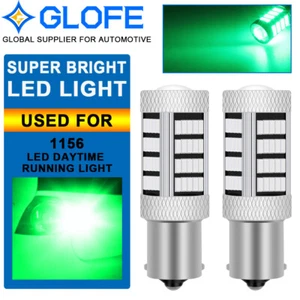 GLOFE 1156 P21W 7506 BA15S LED Backup Reverse Light Bulbs Color Green 92SMD - Picture 1 of 6