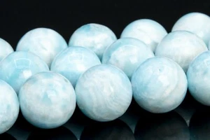 Cuentas de hemimorfita azul agua genuinas de 12 mm grado AAA cuentas redondas sueltas - Imagen 1 de 4