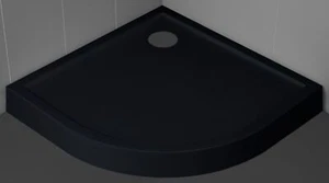 Novellini Victory Piatto Doccia Alto Semi Circolare Nero 80x80 Spessore 11,5 cm - Picture 1 of 2