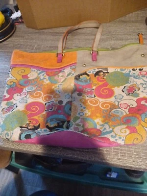 Cirque du Soleil 12x9” Bolso Monedero, Blanco y Naranja Patrón Circular Festivo Diversión Foto 1 de 4