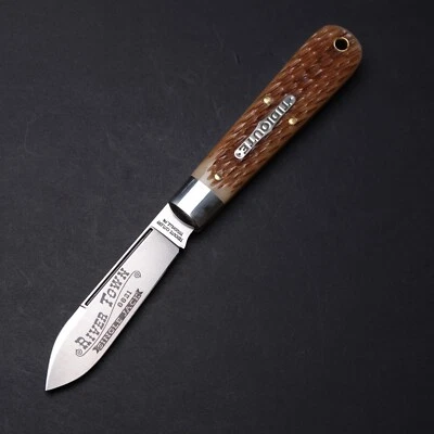 Great Eastern Cutlery GEC 86 River Town Jack - Antique Amber Jigged Bone - Image 1 of 4