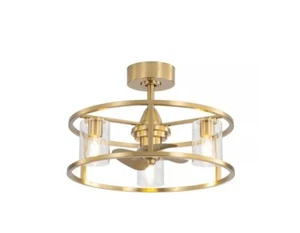 Breezary 24 in. Indoor Brass Gold Elegant Caged 6-Speed Ceiling Fan - Picture 1 of 12