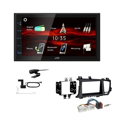JVC KW-M180DBT 2DIN DAB+ Autoradio für KIA Optima ab 2012 schwarz - Bild 1 von 4