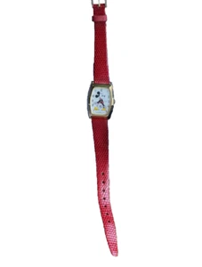Seiko Mickey Mouse Watch! Rare Red Lizard Band - Picture 1 of 5
