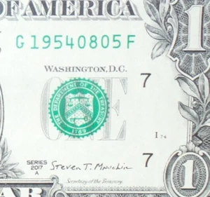 Fancy Serial Number Birthday Note 19540805 August 05, 1954 and/or May 8, 1954 - Picture 1 of 3