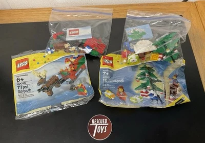 LEGO Christmas Polybags 40058 Decorating the Tree 40059 Santa and His Sleigh  - Image 1 of 3