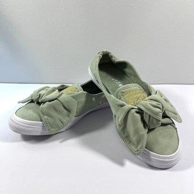 Converse All Star Sage Green Bow Slip On Women's Sneakers Tennis Shoes Size 5.5 - Image 1 of 4