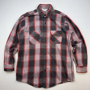 Vintage Frostproof Flannel Shirt Mens L Button Front Plaid Cotton USA Outdoor - Picture 1 of 6