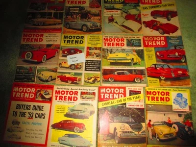 12 1953 MOTOR TREND CAR MAGAZINE HUDSON AUSTIN HEALY MORRIS STUDEBAKER CHEVY LOT - Image 1 of 4