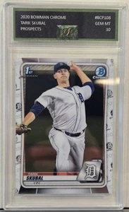 TARIK SKUBAL 2020 BOWMAN CHROME PROSPECTS 1ST BOWMAN EJE 10 DETROIT TIGERS RC - Picture 1 of 1