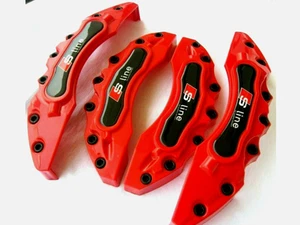 4 PCS Brake Caliper Cover for Audi B3 A3 A4 A6 A7 A5 Q5 Q3 RS Q5 Q7 Q2 S-Line RS - Picture 1 of 11