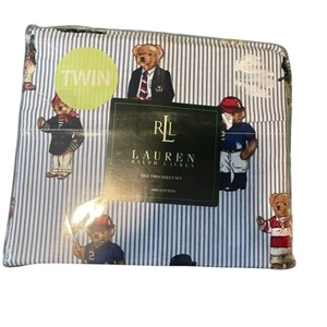 Juego de sábanas dobles vintage Ralph Lauren Polo Bears nuevo con etiquetas - Imagen 1 de 3