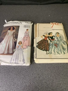 1980’s Vintage Style 1464 Wedding Ballgown Dress Sewing Pattern plus another - Picture 1 of 5