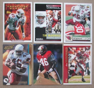 Lote de 6 tarjetas Tim McDonald Arizona Cardinals San Francisco 49ers NFL - Imagen 1 de 2