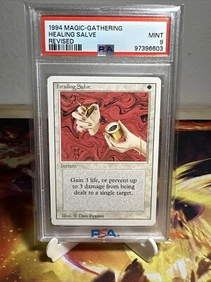 1994 Magic The Gathering Healing Salve MTG Revised Edition PSA 9 MINT - Image 1 of 4