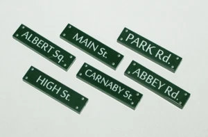 Lego 6x Azulejos Verde Oscuro 1x4 Personalizado Impreso Calle Nombre ¡NUEVO!¡! - Imagen 1 de 1