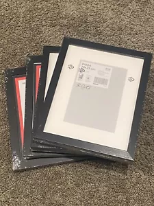 2 IKEA RIBBA Frame & 2- ANDREA 8" x 10" (20x25 cm)  BLACK Picture Frames, NEW! - Picture 1 of 3