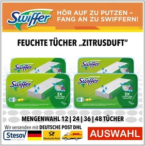 Swiffer Feuchte Bodentücher Nachfüllpackung Zitrusduft Wet Tücher AUSWAHL - Picture 1 of 5
