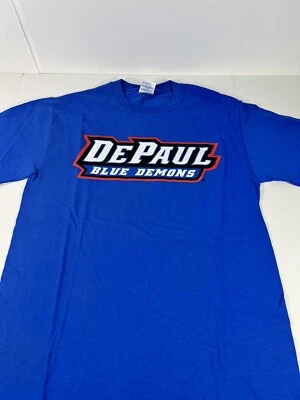 Mens DePaul Blue Demons College T Shirt Blue Size Large - Image 1 of 4