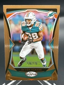 2024 Panini Certified Football De'Von Achane Bronze Mirror 270/275 Dolphins - Picture 1 of 2