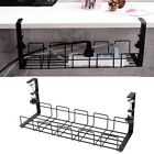Under Table Storage Rack Metal Cable Management Tray Home Office Desk Wire Organ