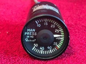 UNITED INSTRUMENTS 2" MANIFOLD PRESSURE INDICATOR P/N 6411 BEECHCRAFT - Picture 1 of 6