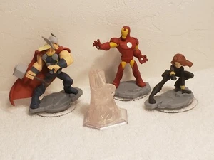Lot of 4 Disney Infinity Figures 2.0 Marvel Iron Man, Thor, Black Widow Avengers - Picture 1 of 8