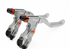 Juin Tech C1 eBike City Folding Bicycle Cable-Actuated Brake Levers Silver gray - Picture 1 of 10
