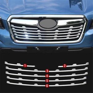 ABS Chrome Front Center Mesh Grille Grill Cover Trim For Subaru Forester 2019-21 - Picture 1 of 12