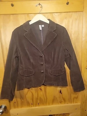 Abrigo Blazer St. John’s Bay Gamuza Cuero Para Mujer, Pequeño Elastizado, Marrón Informal Foto 1 de 4