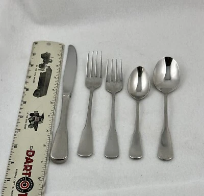 JUEGO DE 5 PIEZAS SSS BY ONEIDA CUBIERTOS SATINADOS ACERO INOXIDABLE PATRÓN COLONIAL BOSTON Foto 1 de 4