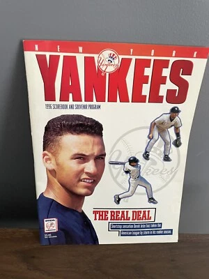 New York Yankees 1996 Scorebook Program Derek Jeter Rookie Year Unscored 0824 - Image 1 of 3