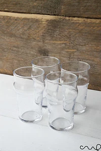 Set of 4 Nonic Half Pint Beer Soft Drink Glass Summer Wedding Pub 10oz Party - Picture 1 of 4