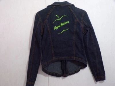 Apple Bottoms Womens Denim Jacket Juniors Size M Medium Y2K Embroidered Logo - Image 1 of 4