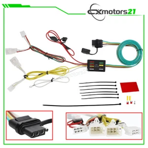 Arnés de cableado de enganche de remolque plano de 4 vías conector en T para Toyota Prius 2004-2009 - Imagen 1 de 5