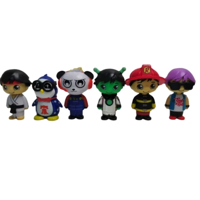Bonkers Toy Ryan's World Lote de 6 Mini Figuras Plástico Alien Rock N Roll Penguin Foto 1 de 4