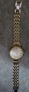 Anne Klein Unisex Watch Y121E Inner Circle Hands 2-Tone Bezel & Band New Battery - Picture 1 of 6