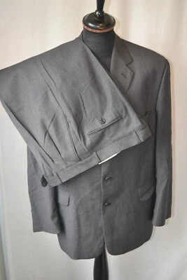 Vtg Jaeger grey 3 button 2 piece suit large 42R W 34 L 28 mod made Gt Britain - Image 1 of 4
